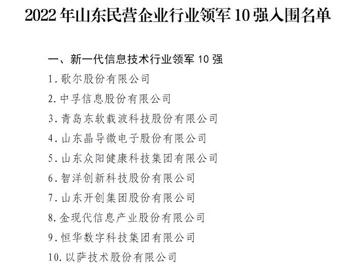 信息科技公司一年利润,山东信息技术服务产业集群