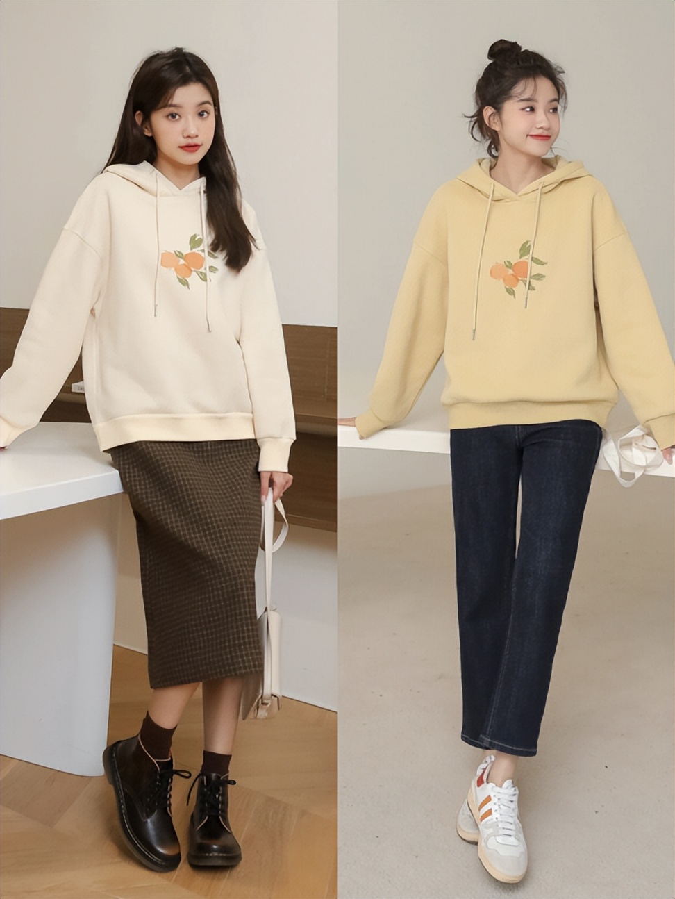 卫衣单穿太简单怎么搭配时髦减龄,这几种卫衣搭配优雅时髦又显高