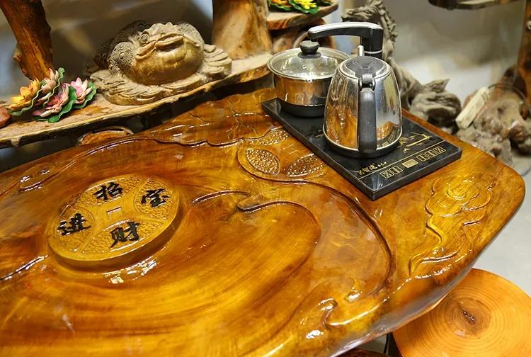 根雕茶桌茶台二手,根雕茶盘二手