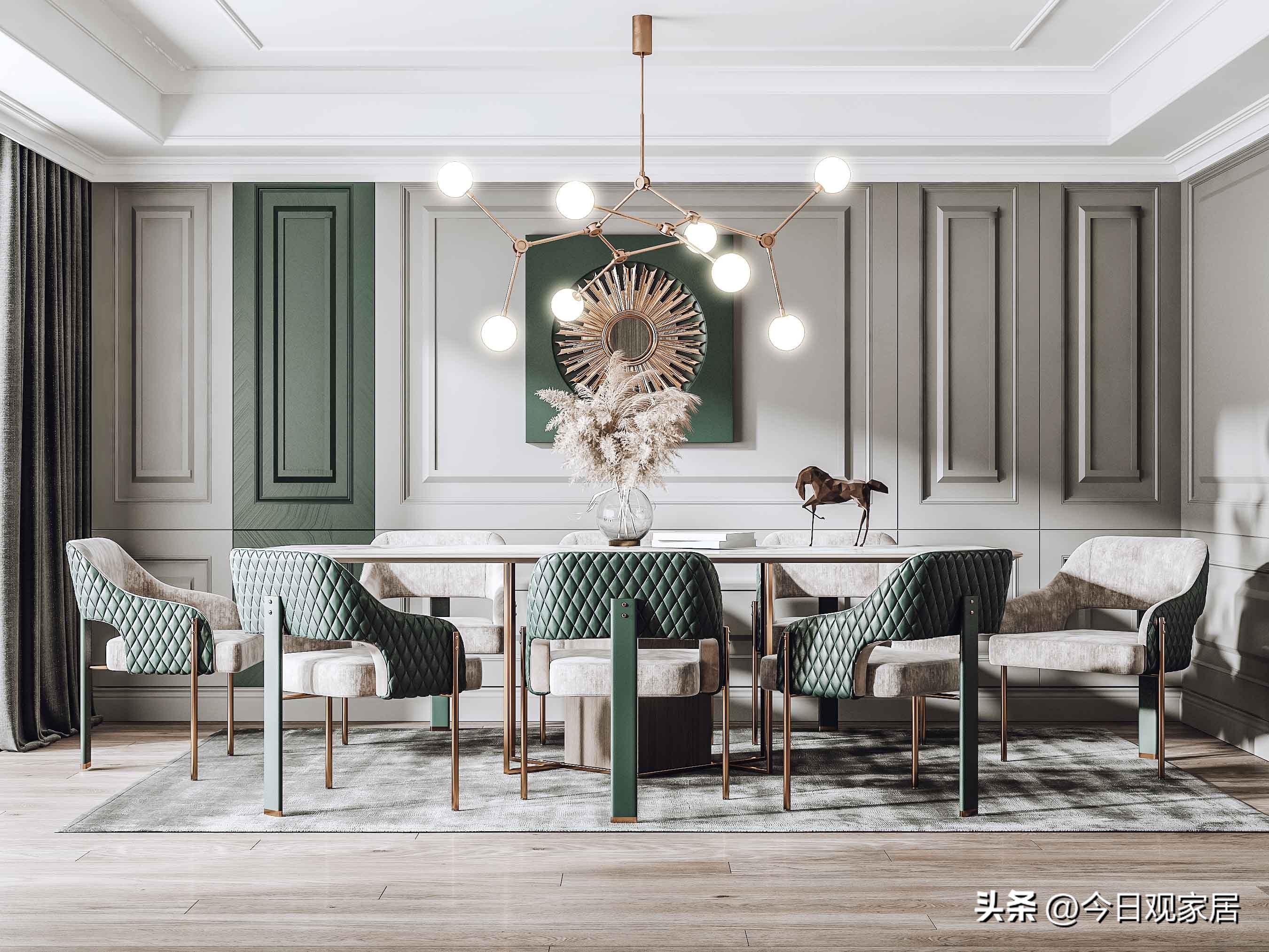 餐厅大圆桌桌面布置创意图片,特色餐厅设计风格大全