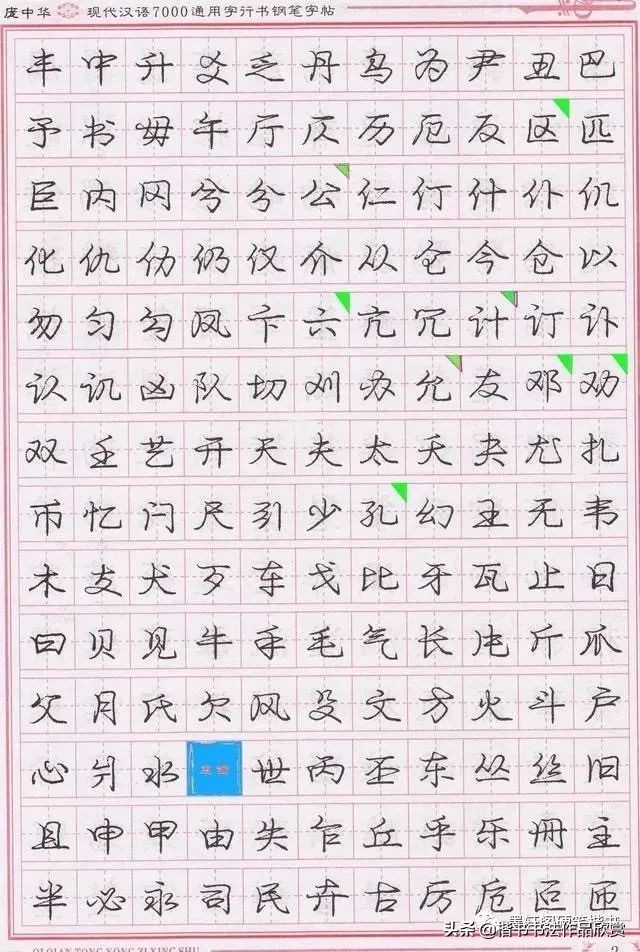 庞中华硬笔行楷书法,庞中华硬笔行楷练字教程