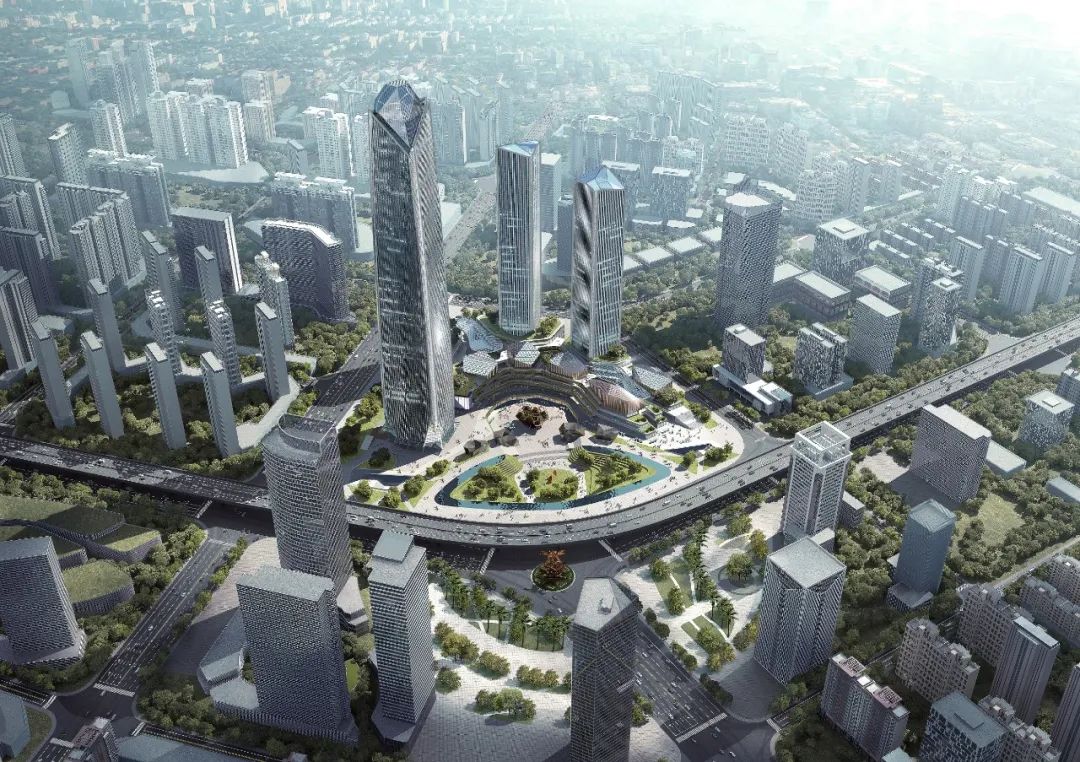 赣州新地标赣州之星,赣州赣江之星双子塔建筑工地