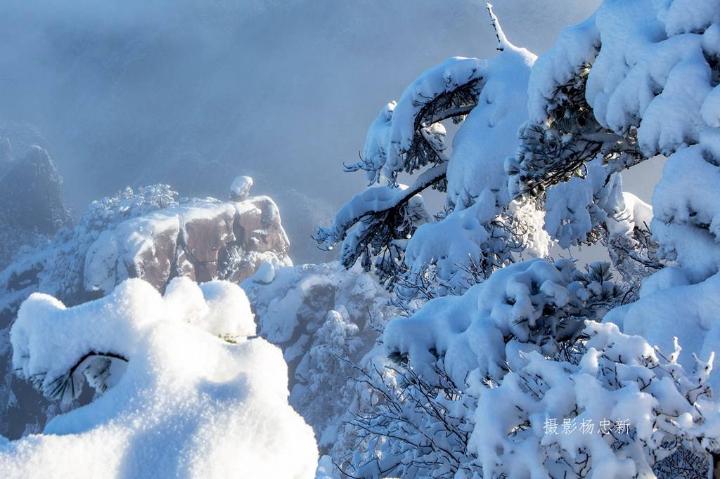 黄山日出自然人文地理摄影,黄山冬雪冬景