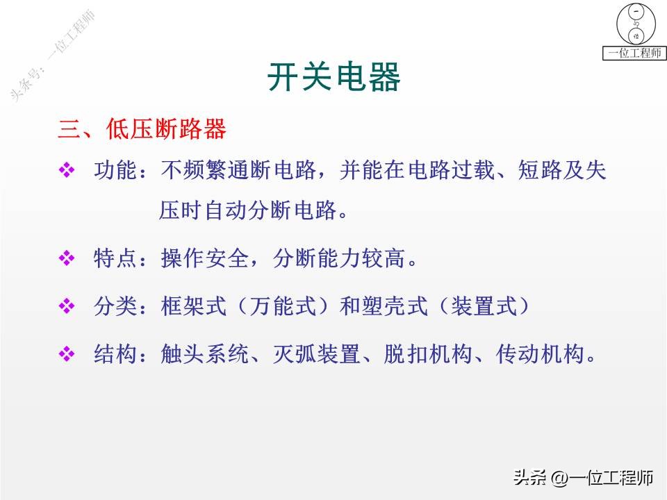 常见的低压电气元件与结构图,低压电气元件实物讲解