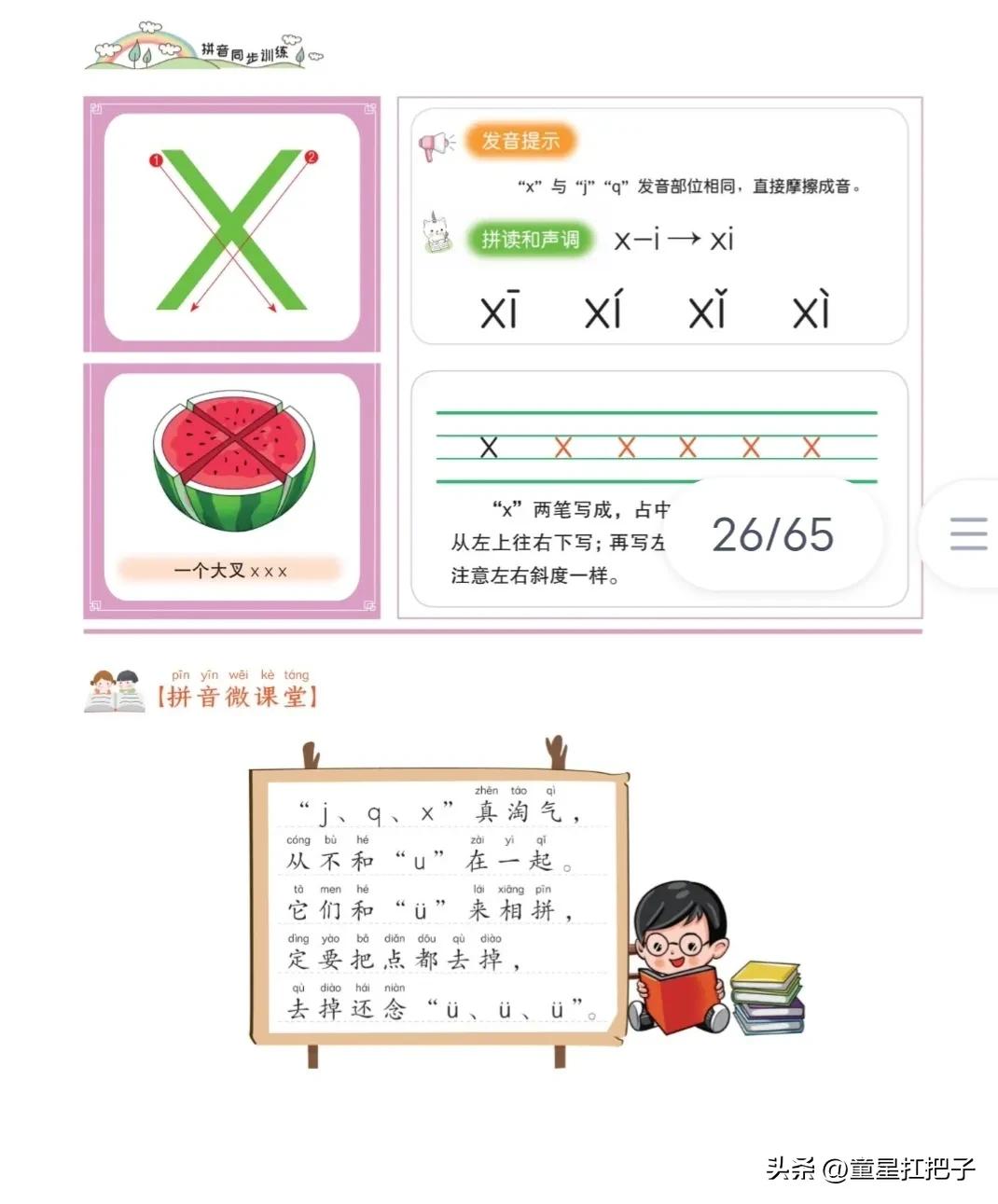 拼音jqx相拼单韵母有哪些,拼音声母jqx拼读教学视频