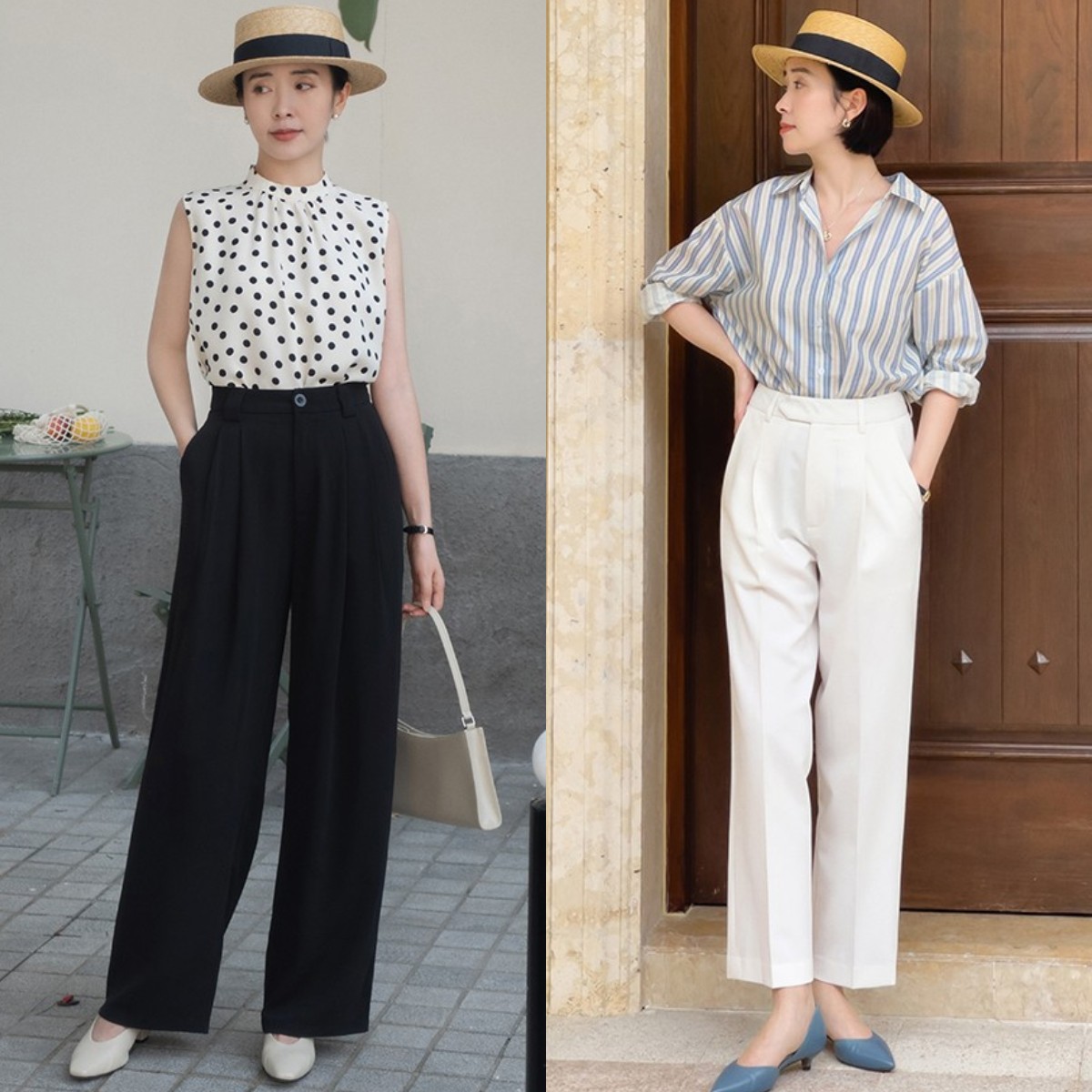 阔腿裤要怎么穿才又显瘦又好看,阔腿裤的时尚穿搭好看又独特