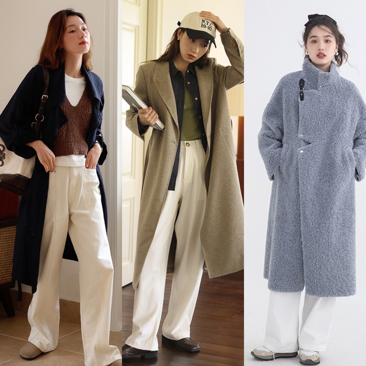 白色运动裤束脚怎么搭配上衣冬天,冬天白色休闲裤搭什么上衣最好看