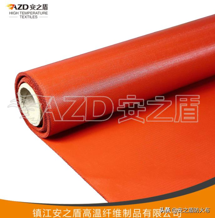 单面双面硅胶布耐高温风管圈带软连接用布玻璃纤维电焊防火布