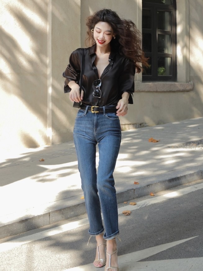 为啥穿牛仔裤看着不显高,为啥穿牛仔好看穿别的不好看