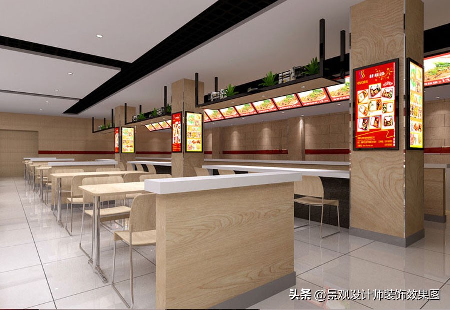 快餐厅设计图纸,快餐厅设计案例效果图
