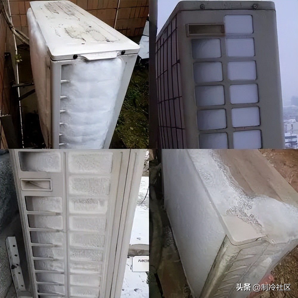 船用空调蒸发器进口处结霜,空调柜机制热内机蒸发器结霜