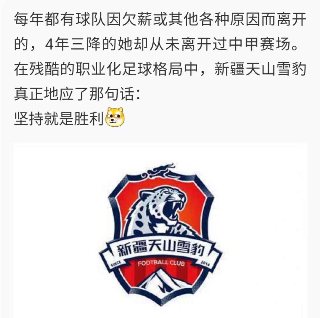 坚韧or幸运？中甲*疆新**4年3次降级皆递补回归，足坛风景线