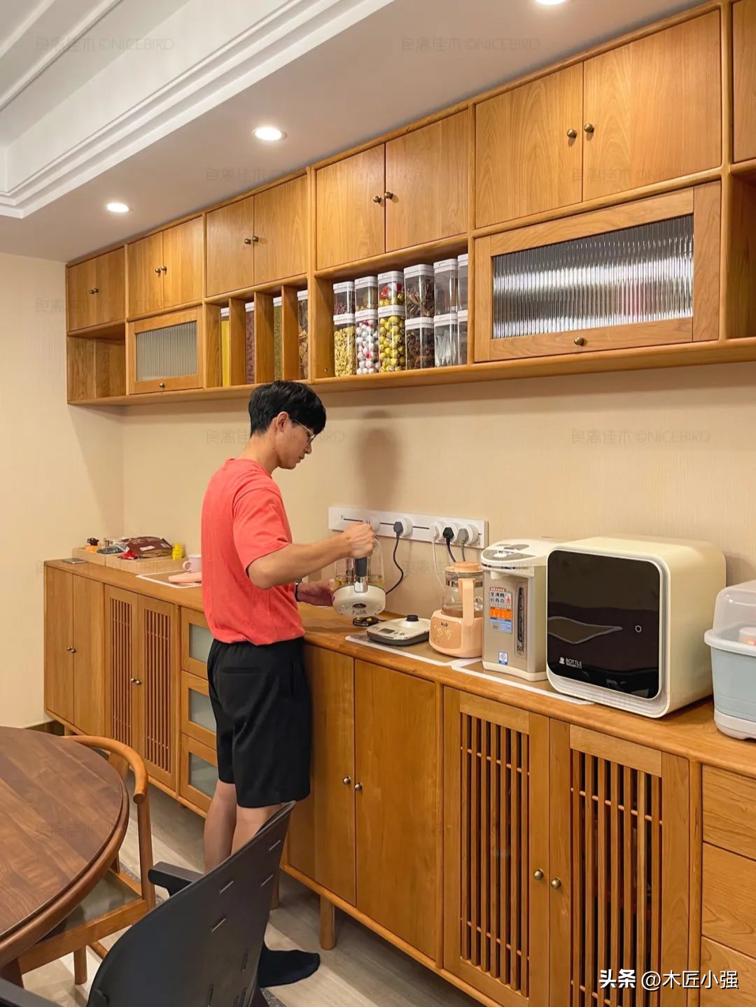 胡桃木极简大平层,北京180平大平层4房