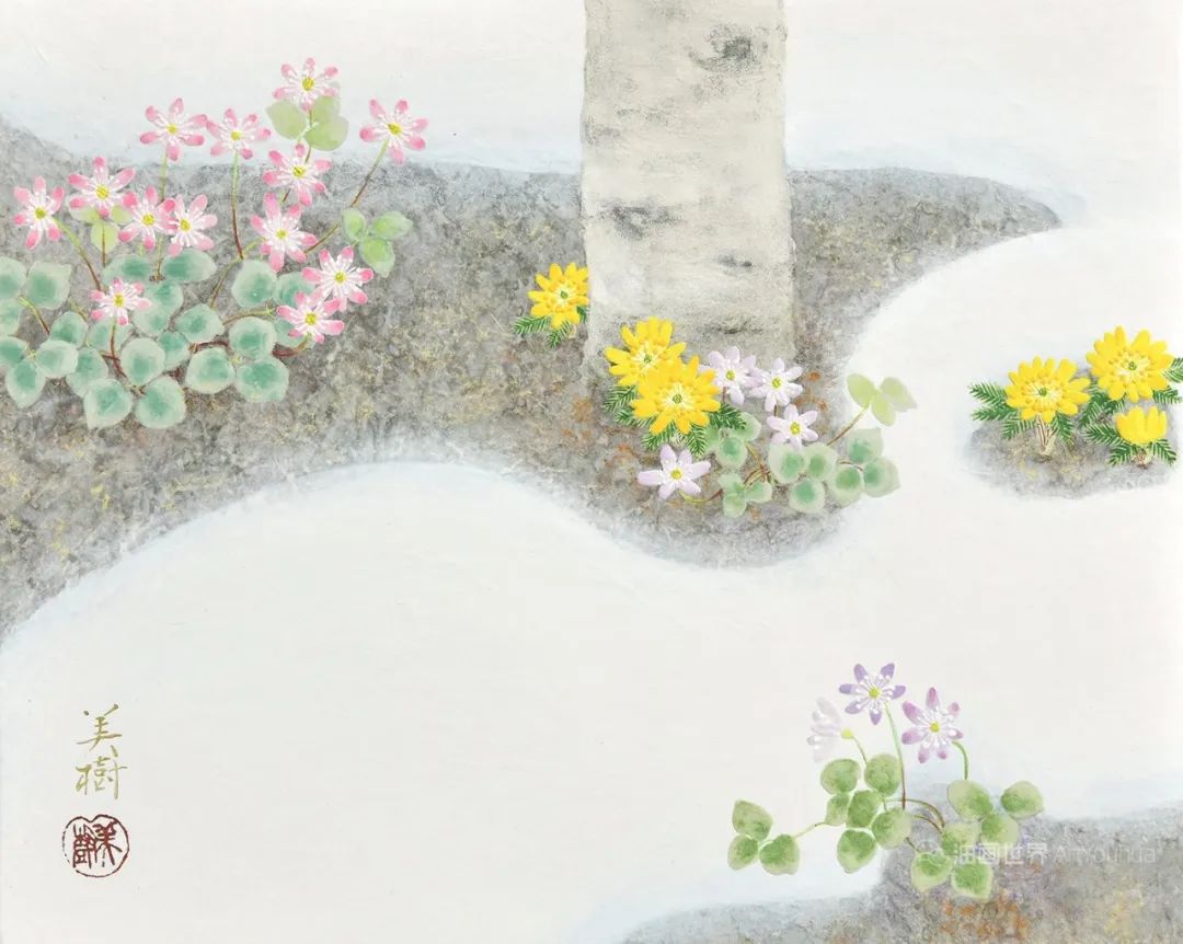 野地美树子手绘油画,日本画家奈良美智作品图