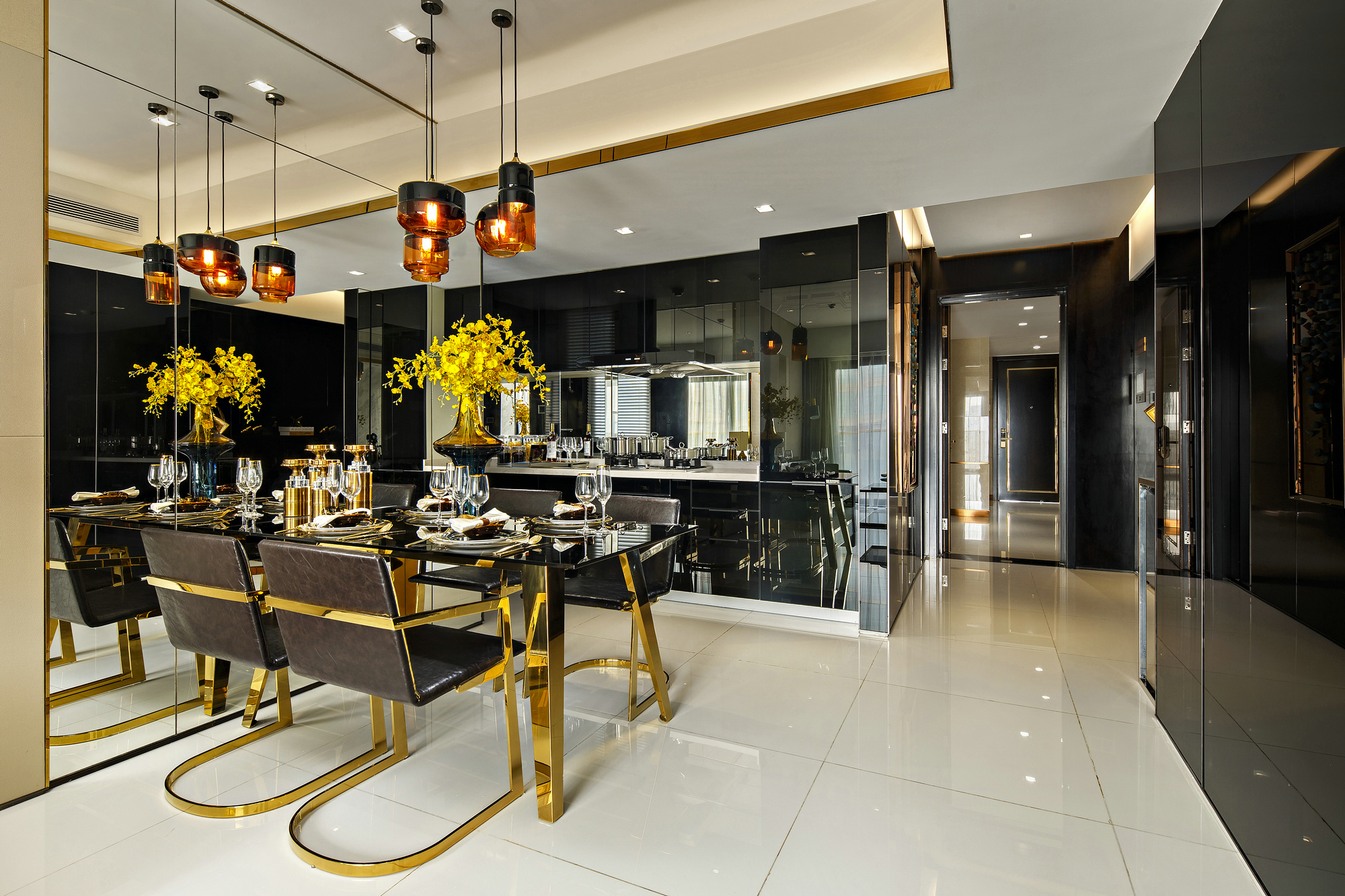 「现代设计风格」DHA香港洪德成设计-YSL精品主题风格样板房