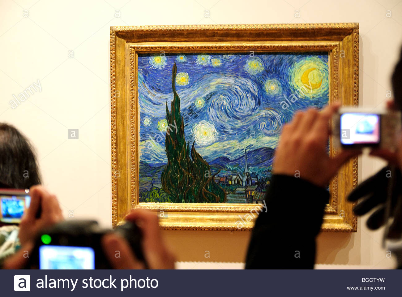 梵高星月夜肌理画,梵高画星月夜全过程