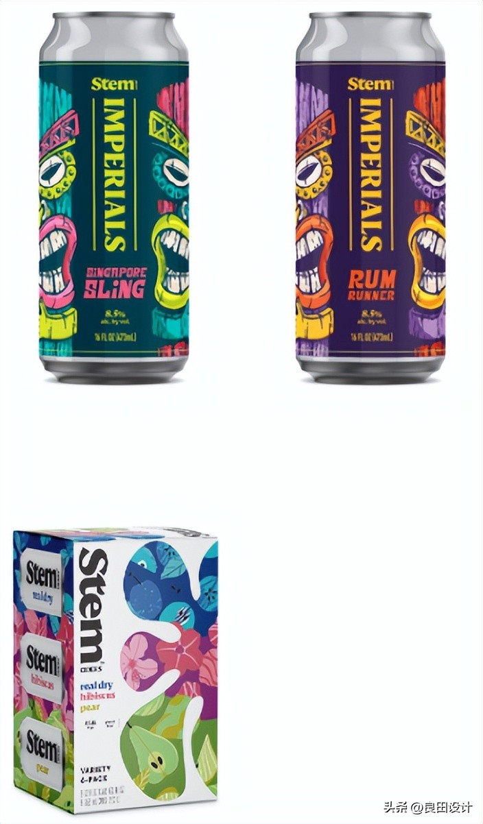 StemCiders苹果酒包装设计全面的品牌重新设计