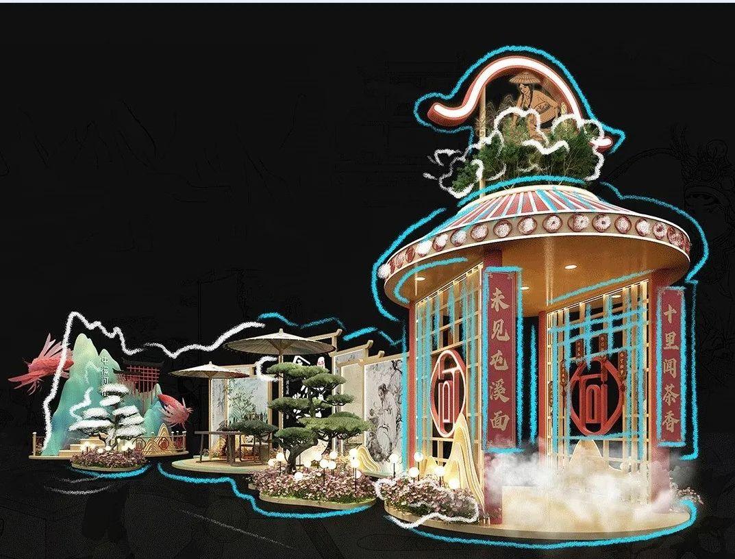 黄山风景屯溪老街,夜游黄山屯溪老街一角