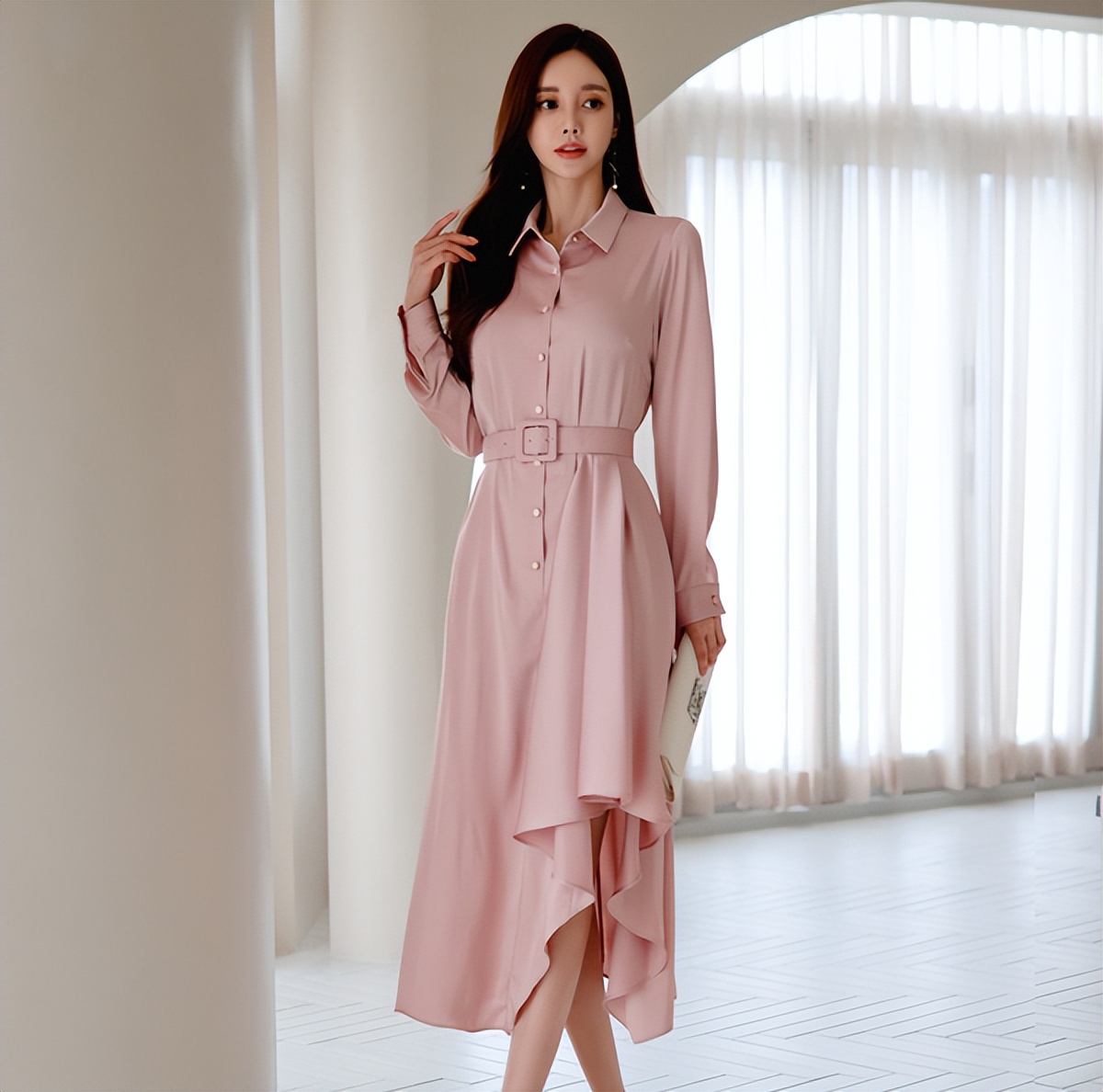 玫红色720雪纺大摆裙,雪纺大摆半身裙紫玫红