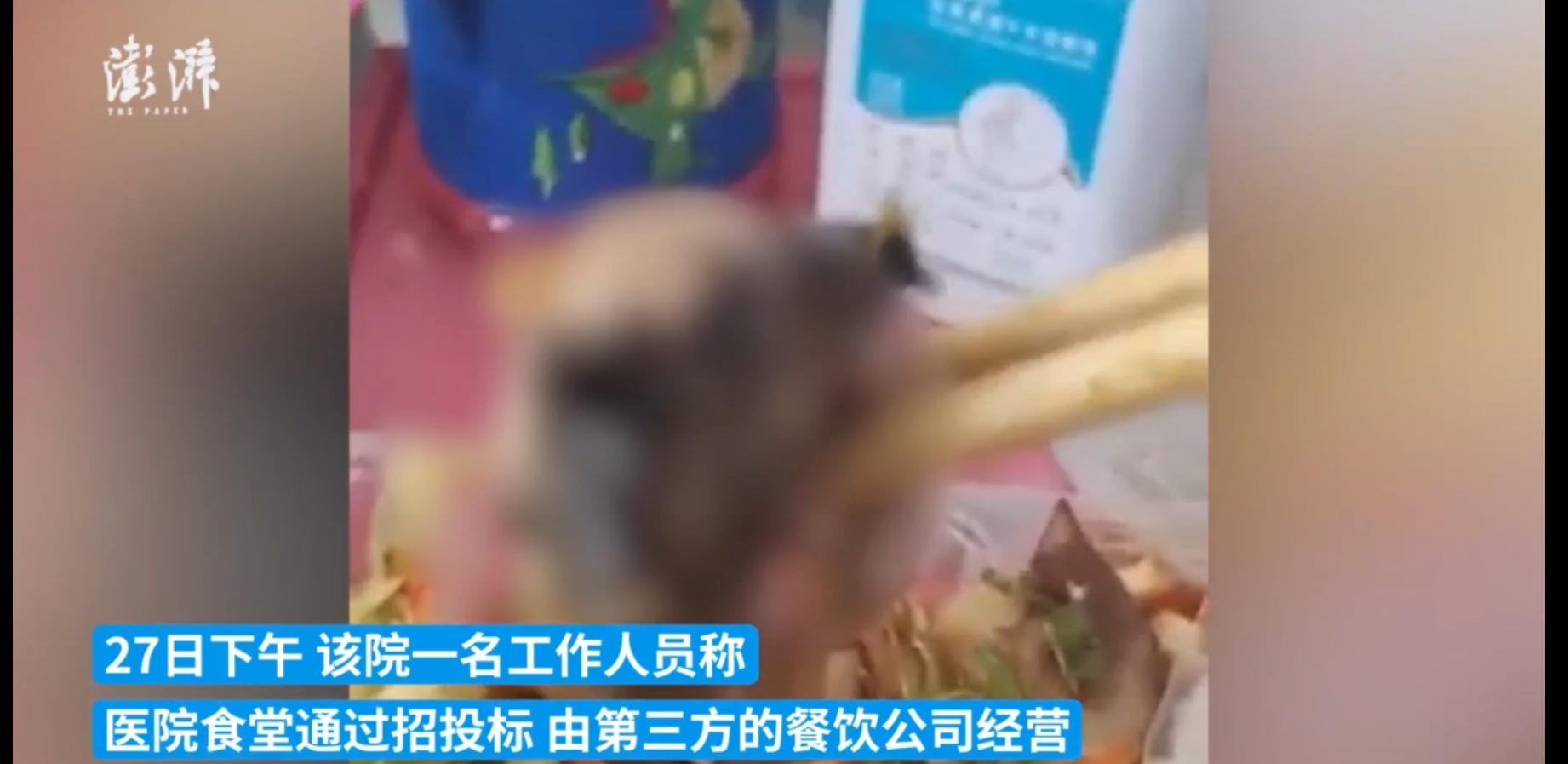 食堂再出鼠头——秀山县中医院：食堂外包的