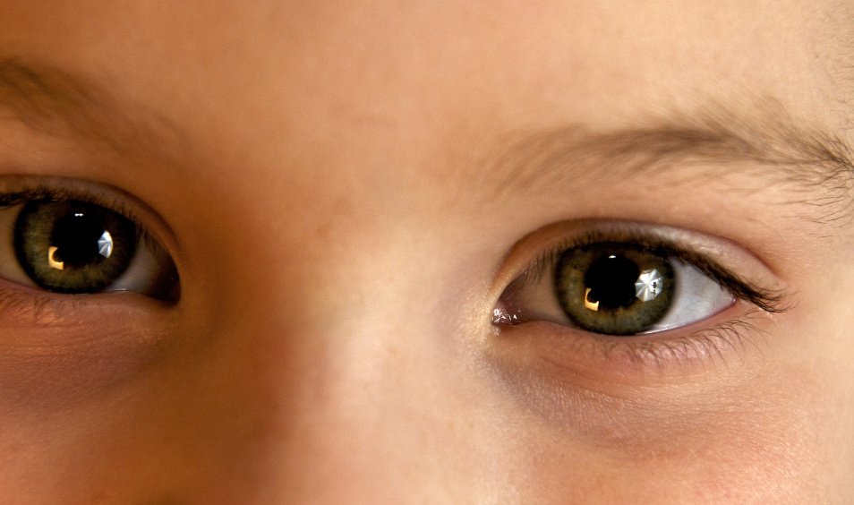 眼底有颗黄豆大小的瘤子可怕吗,眼睛里有一块褐色的斑块图片