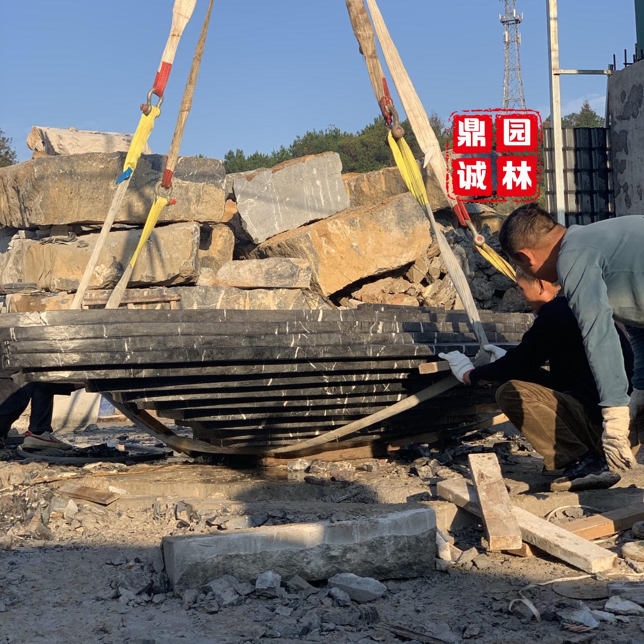 黑山石水钵造型设计,黑山石水钵图片大全