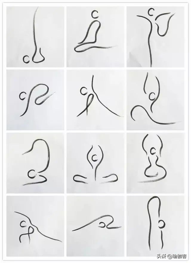 基础哈他瑜伽排课体式小人图,瑜伽体式小人图全套