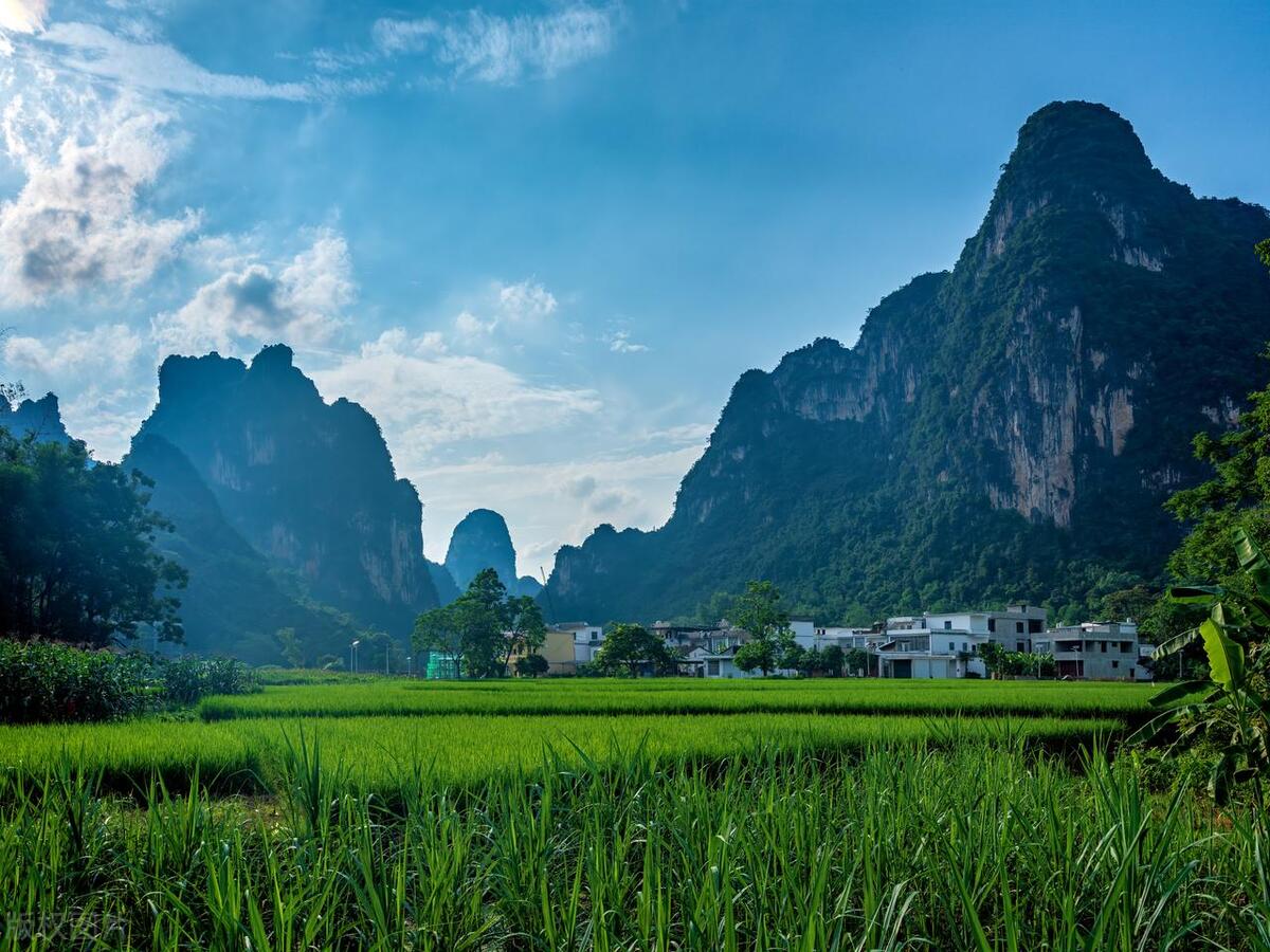 广西农村山水田园美景,广西7处山水田园风光