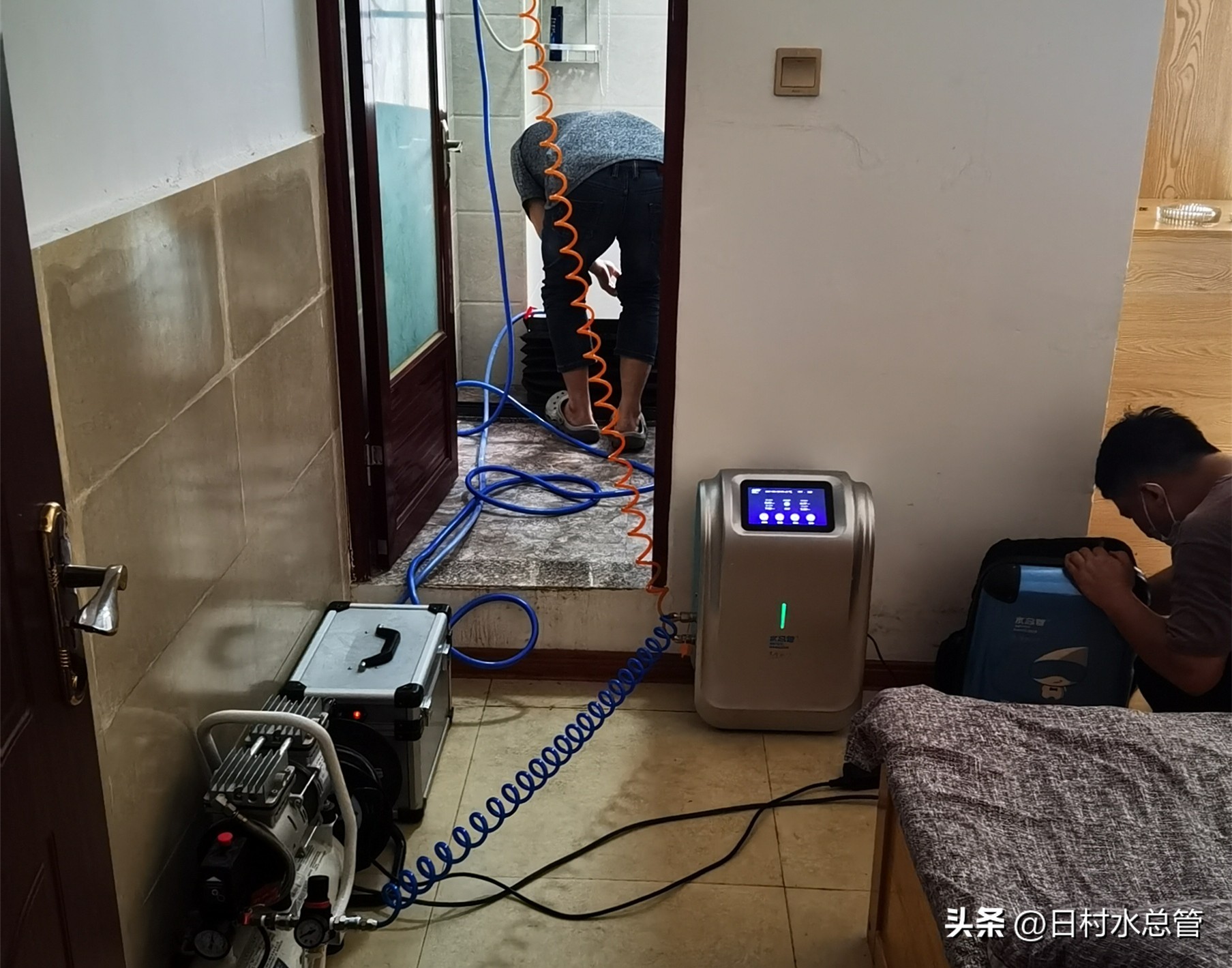 清洗家庭自来水水管,自来水管清洗设备图