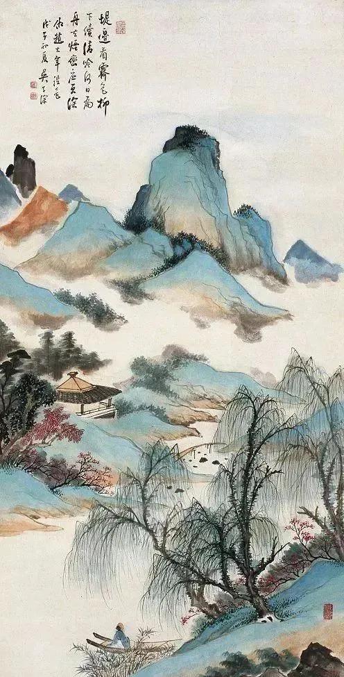 国画山水画中的四季的景色,35幅绝美山水图这才是国画的灵魂