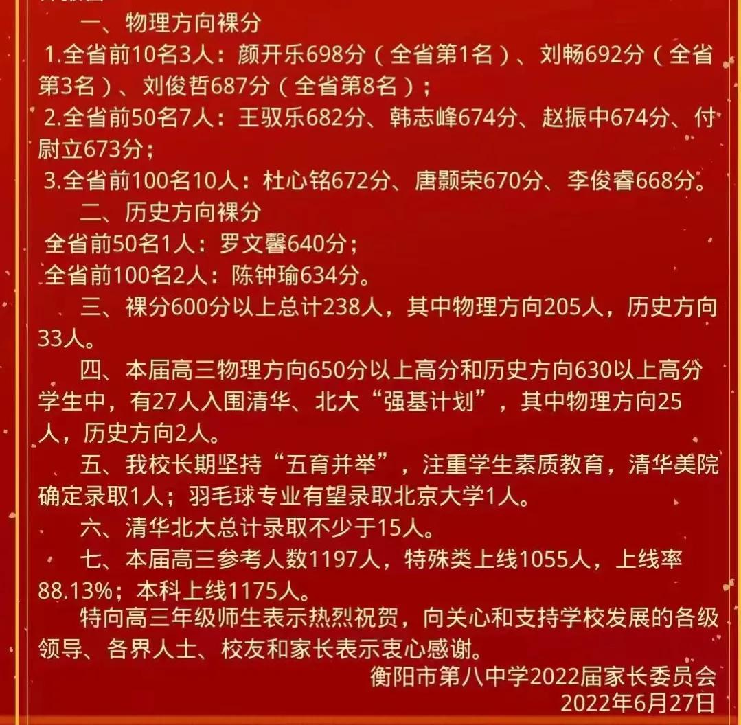 2022衡阳八中高考情况,2022年衡阳市八中高考现场
