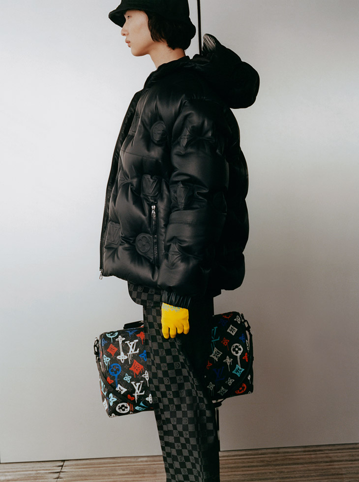 lv路易威登2024年新款男装格子,路易威登lv男士羽绒服2023ss