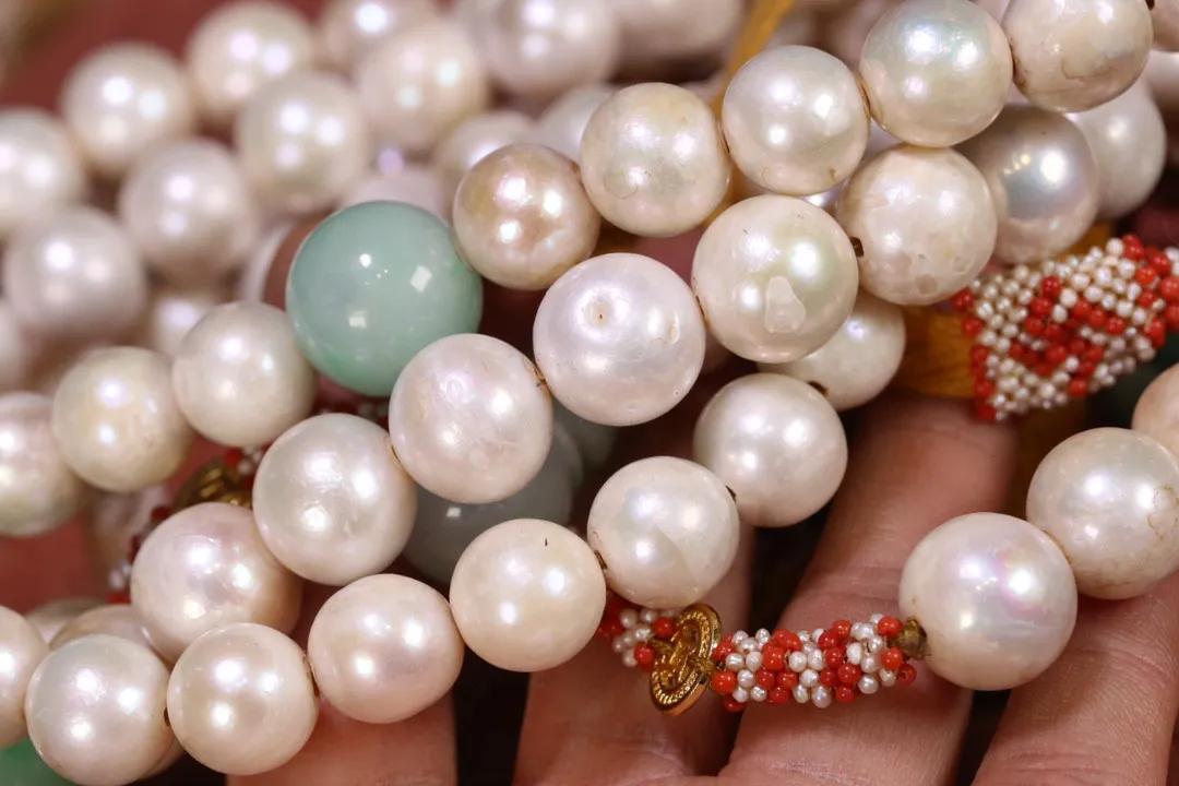 明清翡翠老朝珠,清代老翡翠朝珠