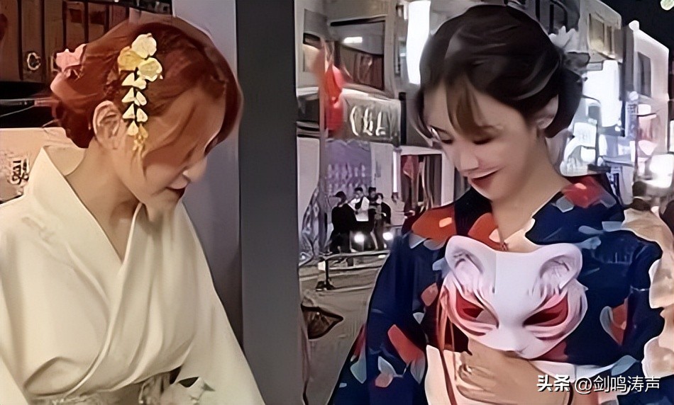 古都和服街,女子穿和服逛日式街