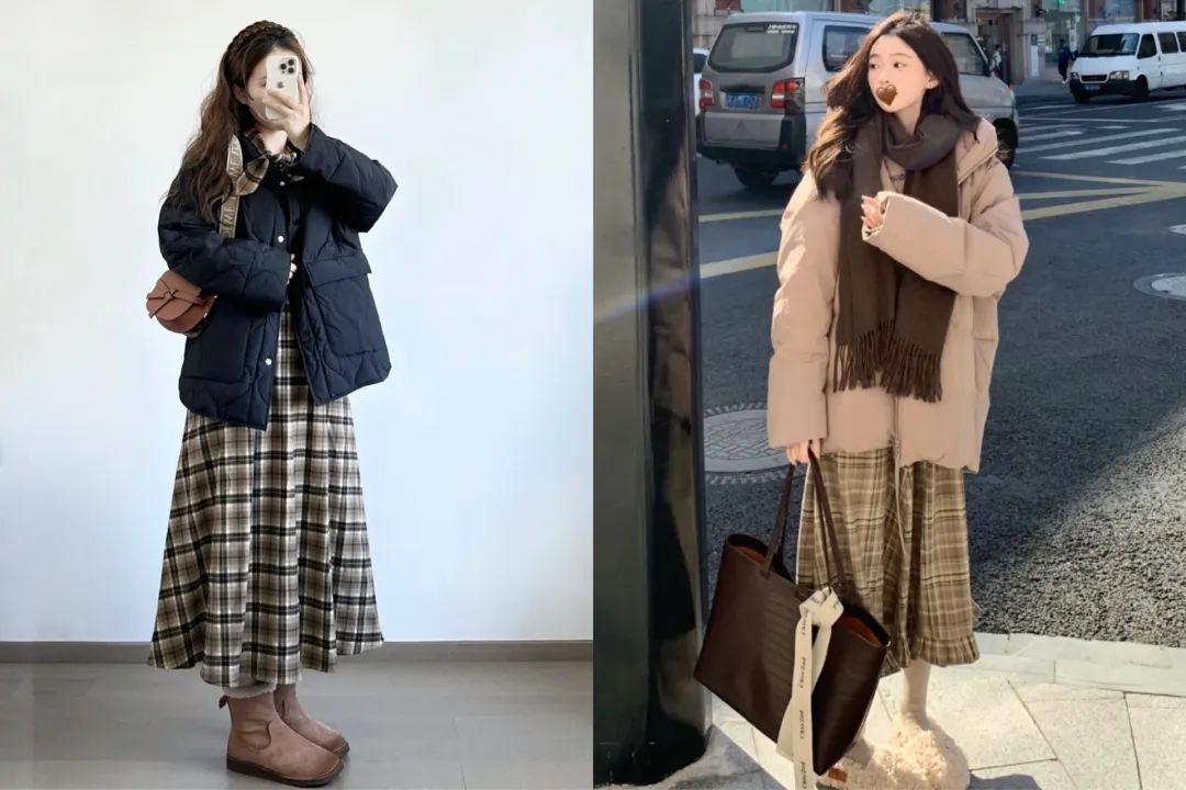 冬季露腿穿搭才真时髦,遮腿型的冬季穿搭