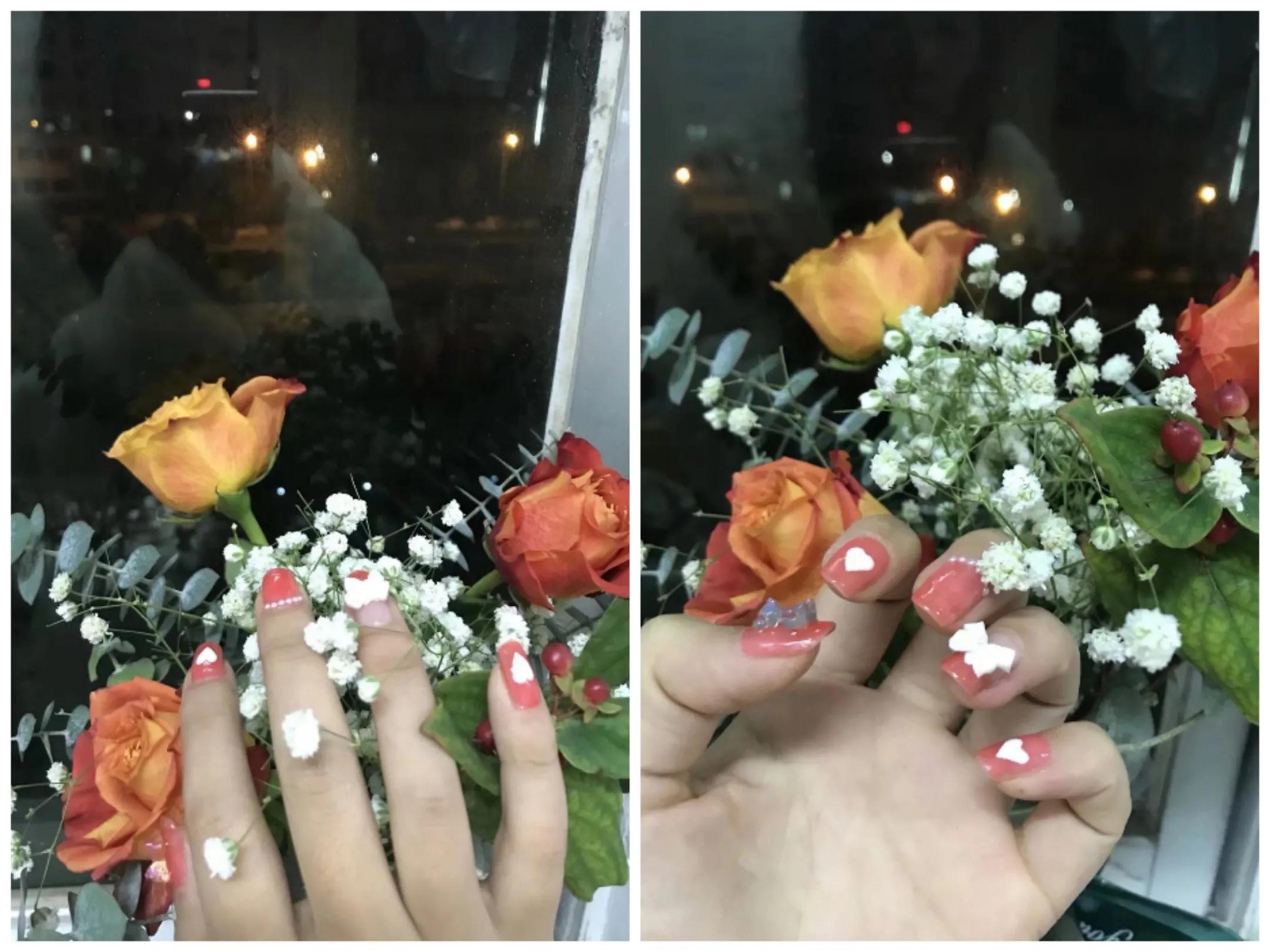 本甲裸色带钻美甲,秋冬美甲教程本甲