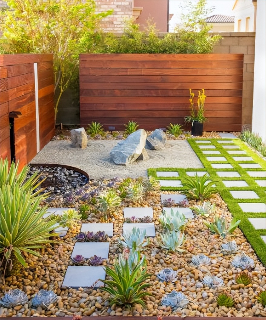 18平方花园庭院设计,花园混凝土亭子设计效果图