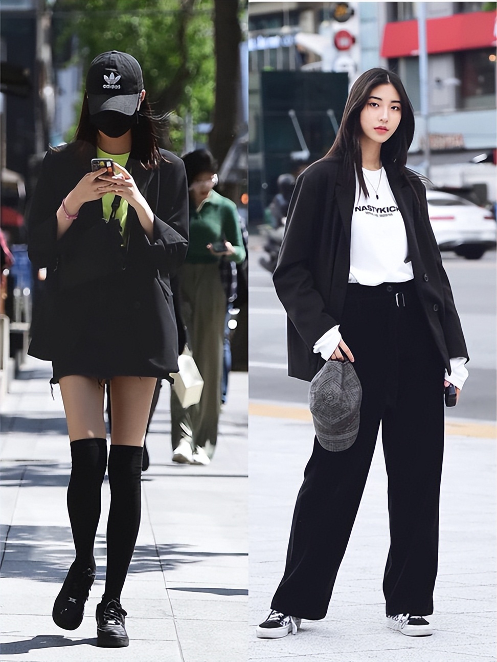 韩国街拍穿搭秋冬,韩国街拍个个时髦又高级