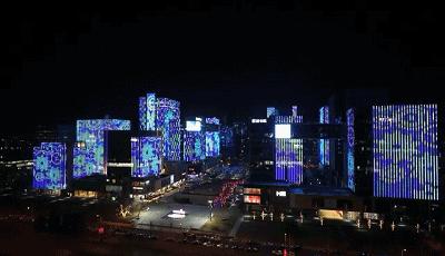 夜场灯光海淀,海淀北部春节灯光秀