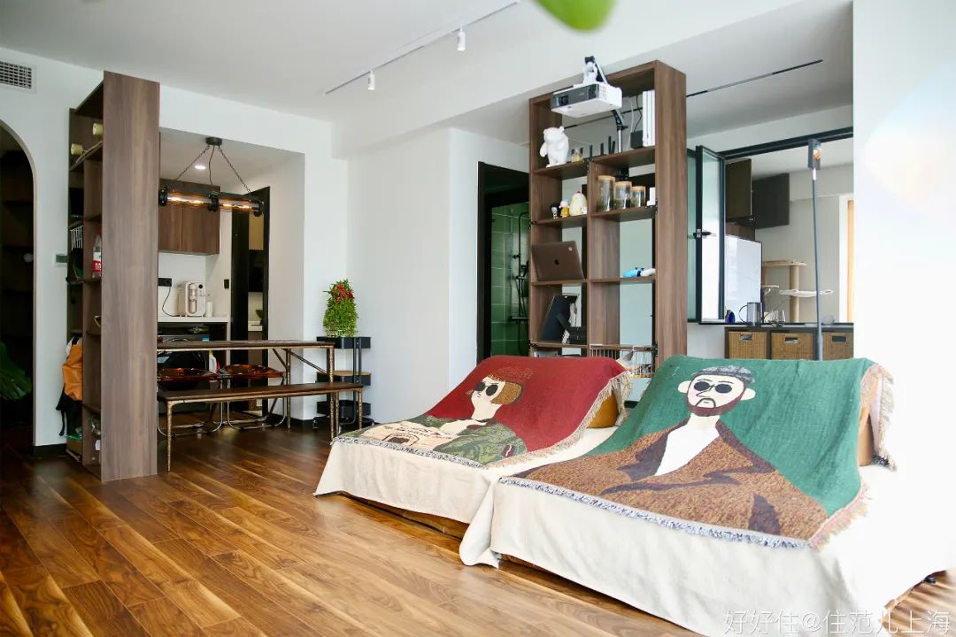 独居75㎡，大落地窗+电影院客厅，狠狠羡慕了