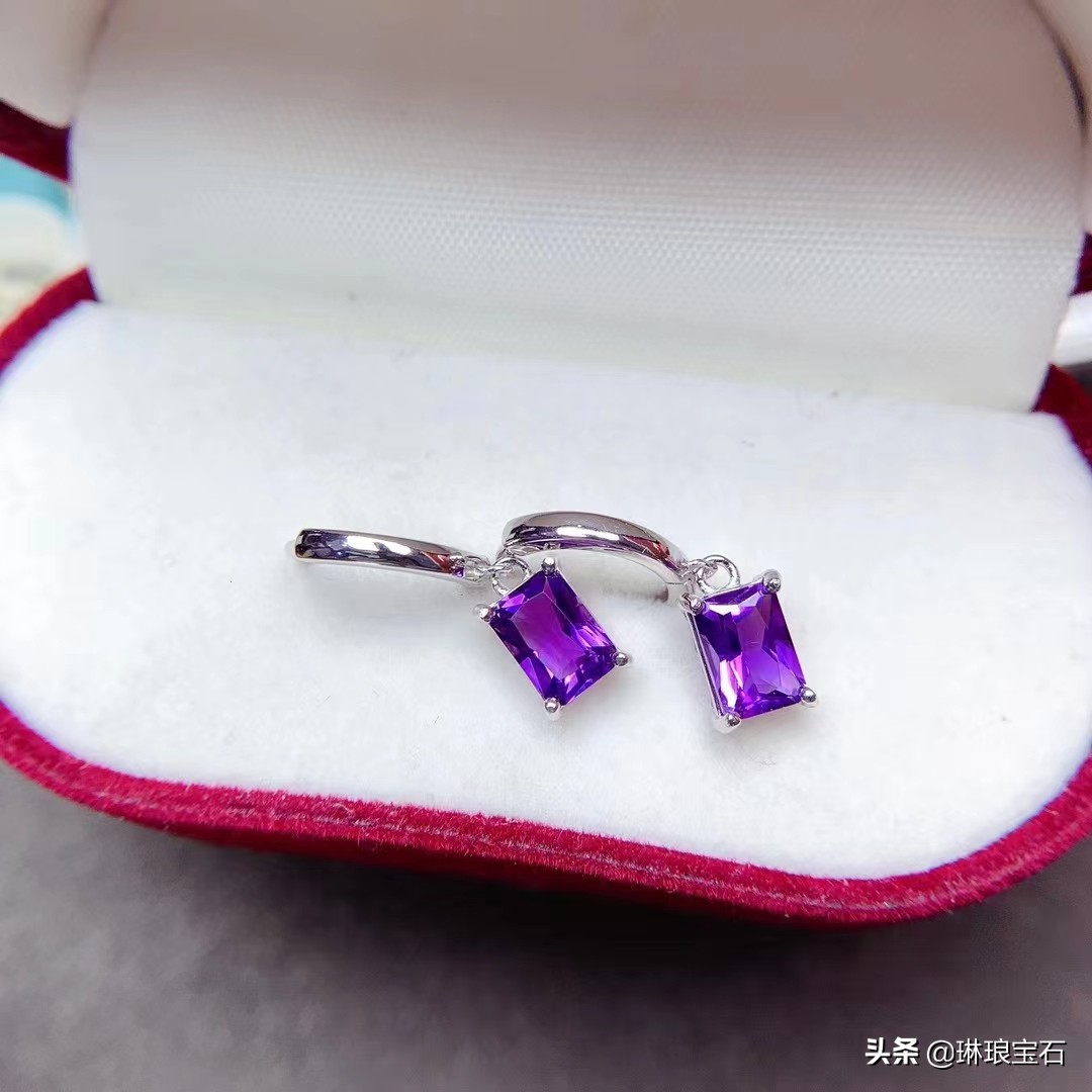 s925银天然红宝石耳扣珠宝,s925银挂耳