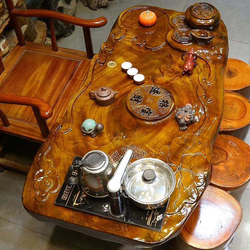 根雕茶桌茶台二手,根雕茶盘二手