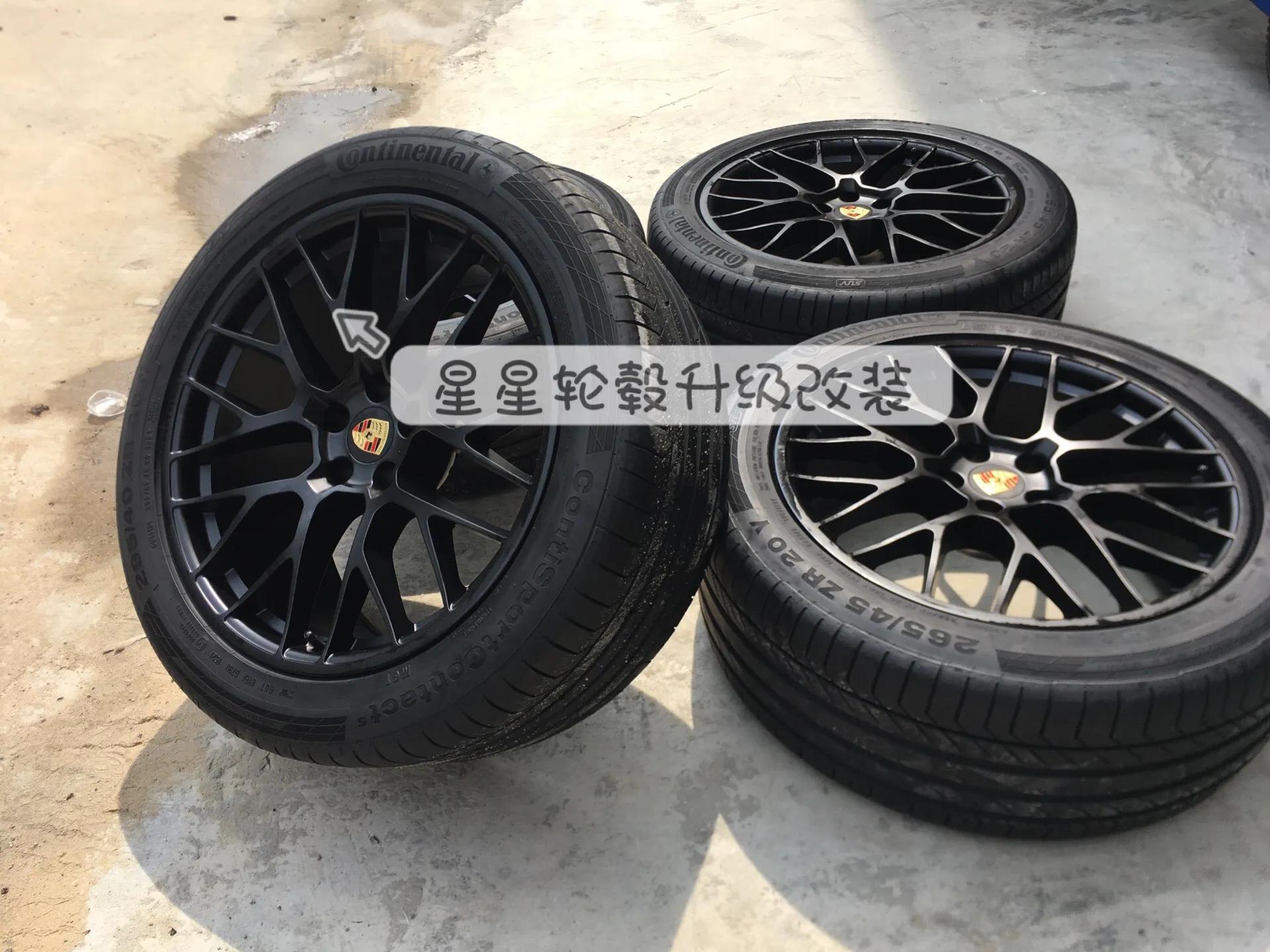 玛卡保时捷轮毂,保时捷玛卡哑光黑轮毂