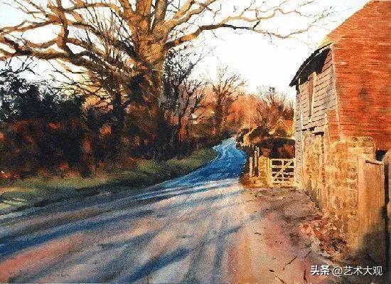 欧美风景水彩画名作,欧洲顶尖水彩大师的风景画欣赏