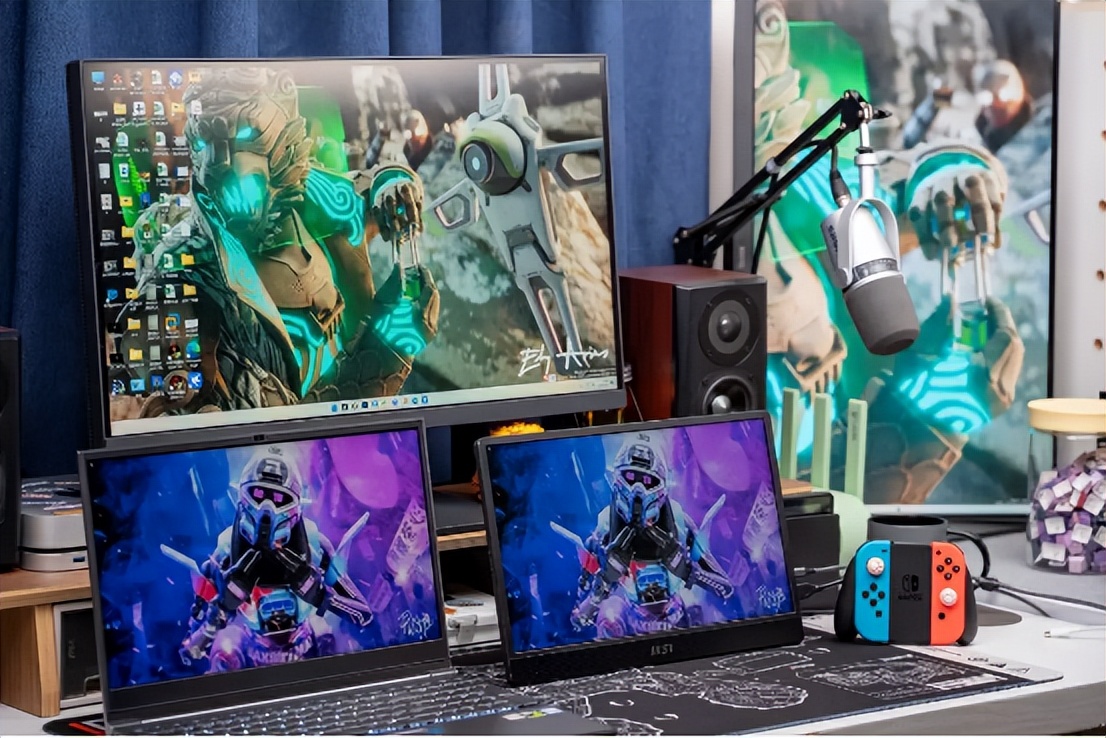 笔记本组双屏，NS打游戏，微星PROMP161便携显示器使用心得