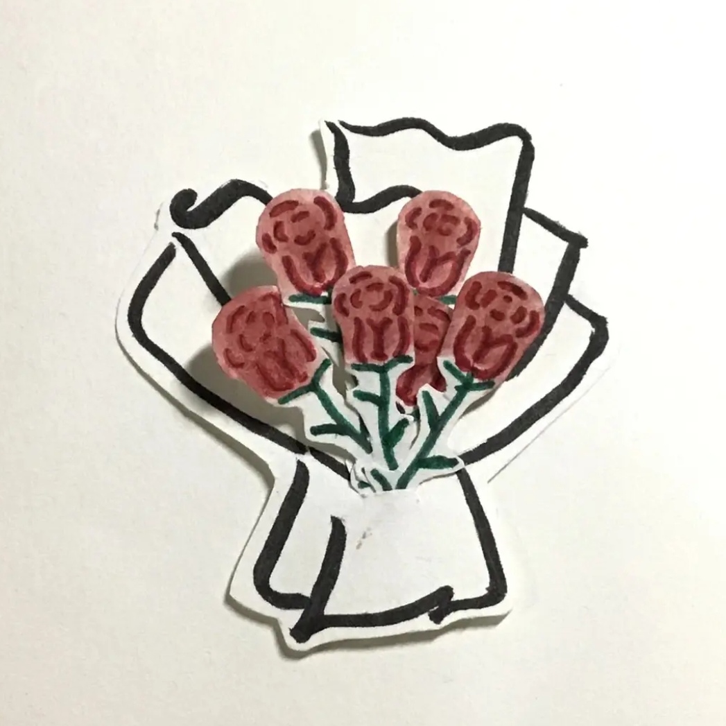 能当书签的手工玫瑰花束快学起来,玫瑰花书签标本