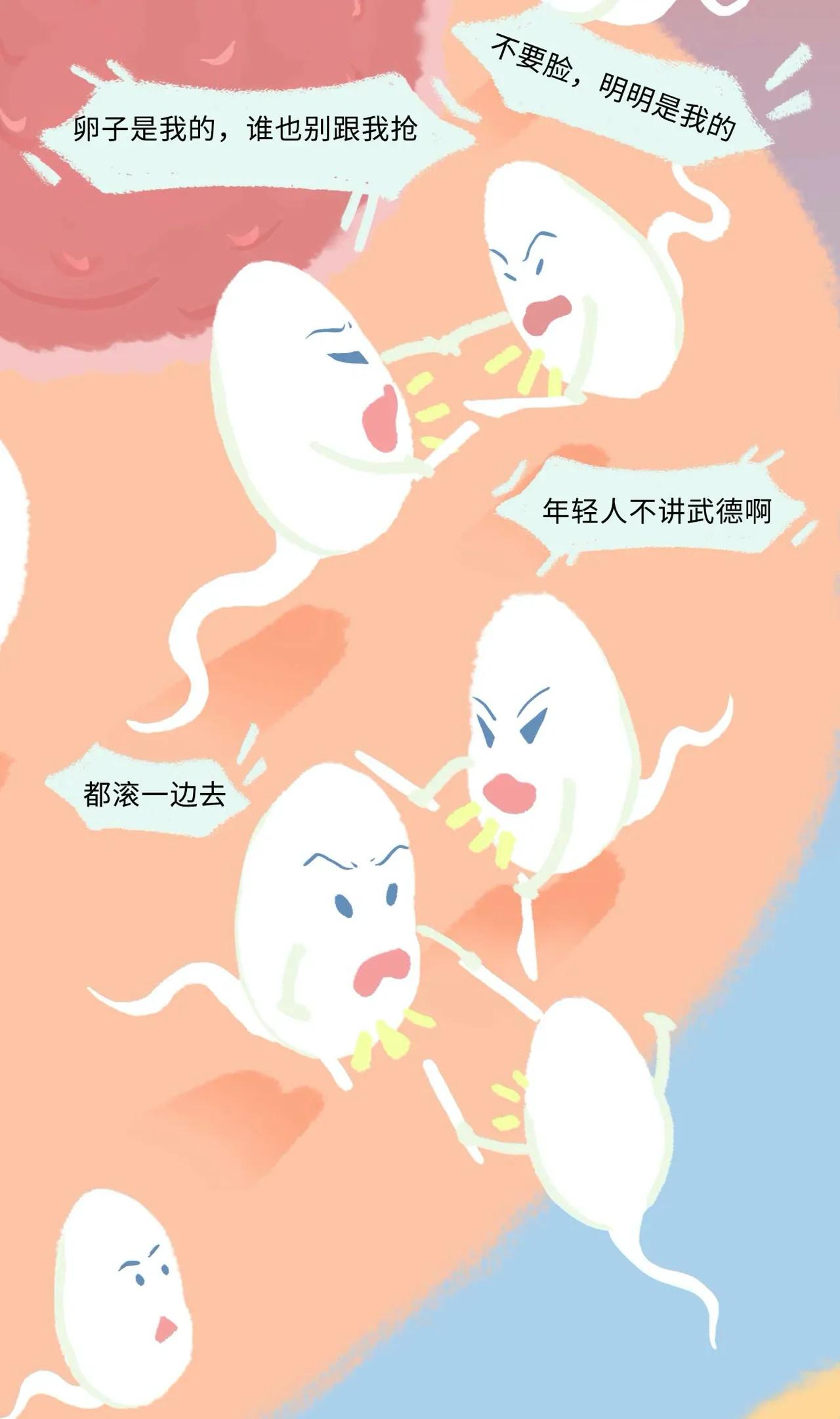 精子进入女生体内的全过程曝光！太励志了吧！