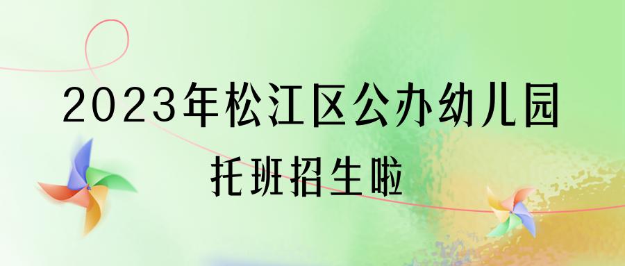 2016年松江区公办幼儿园招生政策,2022年松江区幼儿园招生政策