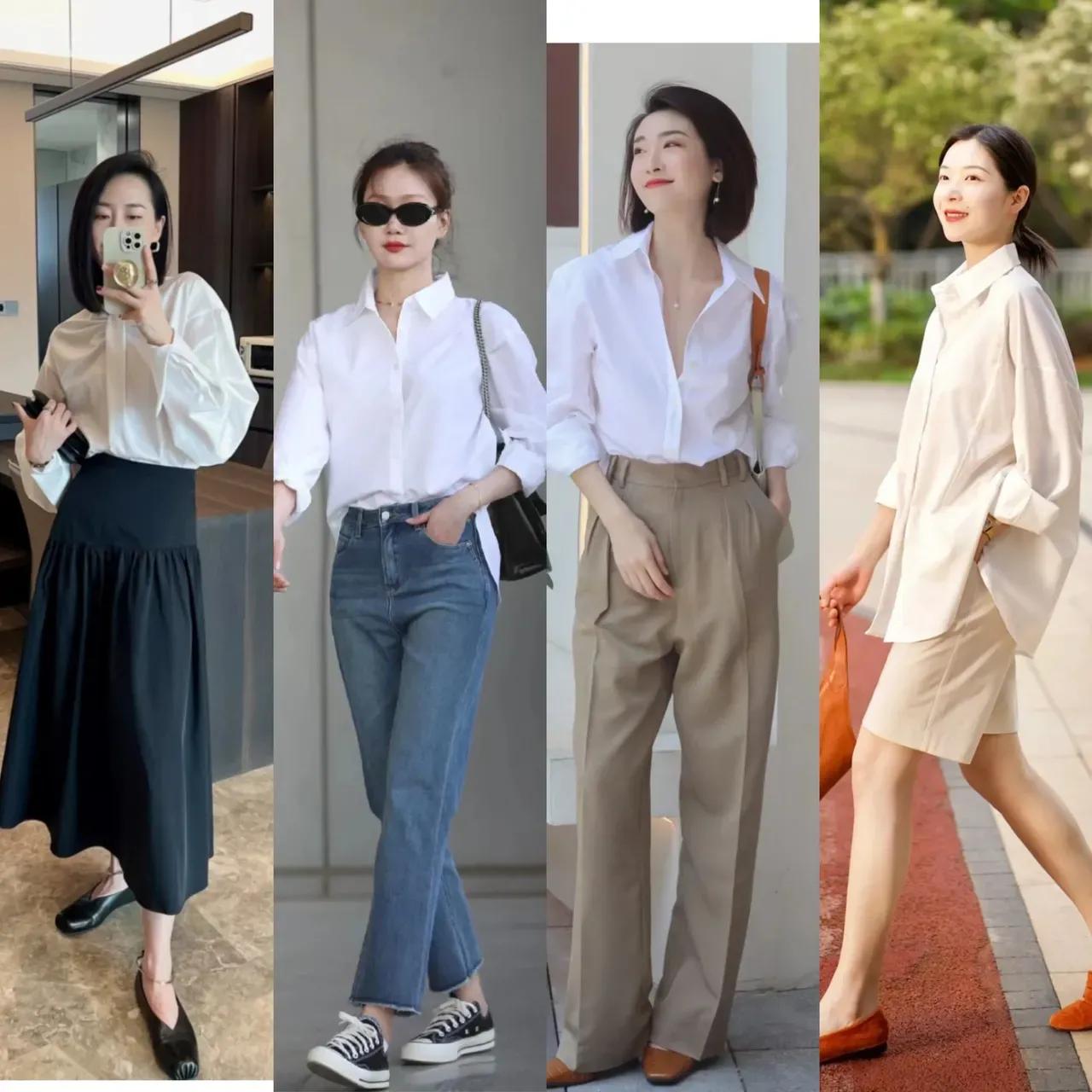 白衬衫到底怎么穿才不老气,白衬衫怎样穿出来时髦感