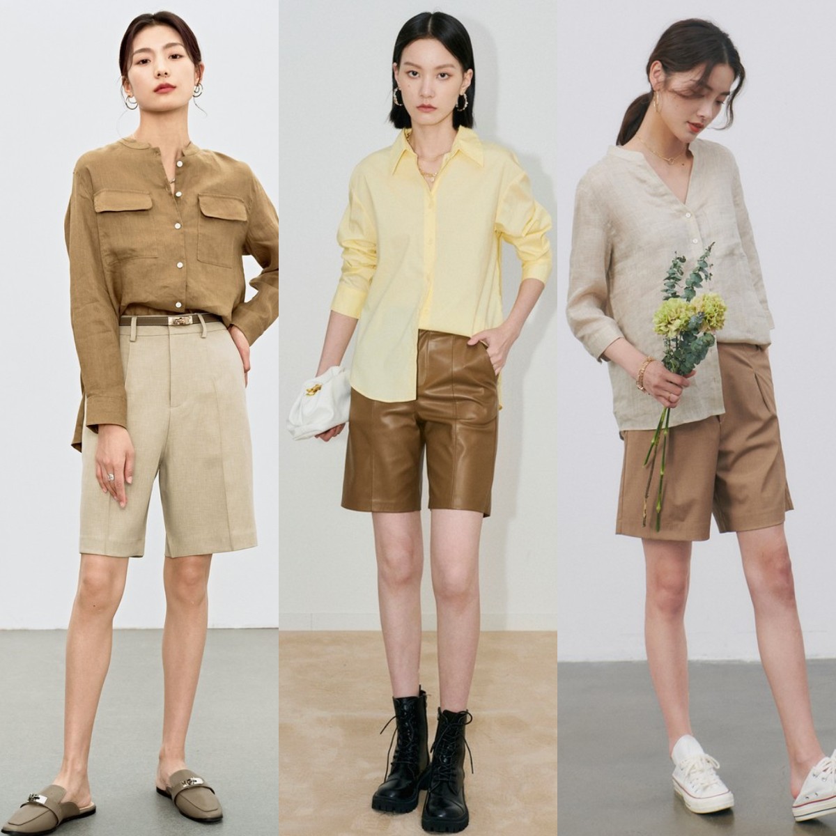 显瘦百搭阔腿裤这样穿好看又时髦,微胖穿衬衫搭阔腿裤